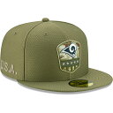 ニューエラ 59FIFTY ロサンゼルス ラムズ【2019 SALUTE-TO-SERVICE FITTED CAP/OLIVE】 NEW ERA LOS ANGELES RAMS 19_10_3NFL19_10_4