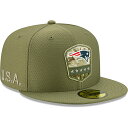 ニューエラ 59FIFTY ニューイングランド ペイトリオッツ【2019 SALUTE-TO-SERVICE FITTED CAP/OLIVE】NEW ERA ...
