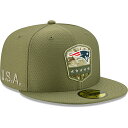 ニューエラ 59FIFTY ニューイングランド ペイトリオッツ【2019 SALUTE-TO-SERVICE FITTED CAP/OLIVE】NEW ERA NEW ENGLAND PATRIOTS 19_10_3NFL19_10_4