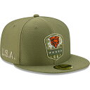 ニューエラ 59FIFTY シカゴ ベアーズ【2019 SALUTE-TO-SERVICE FITTED CAP/OLIVE】NEW ERA CHICAGO BEARS 19_10_3NFL19_10_4