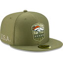 ニューエラ 59FIFTY デンバー ブロンコス【2019 SALUTE-TO-SERVICE FITTED CAP/OLIVE】NEW ERA DENVER BRONCOS 19_10_3NFL19_10_4