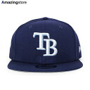 ニューエラ キャップ 9FIFTY スナップバック タンパベイ レイズ MLB TEAM BASIC SNAPBACK CAP NAVY NEW ERA TAMPA BAY RAYS 帽子 メンズ レディース 男女兼用 ネイビー /NAVY 24_2RE_24_3RE_0304