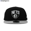 ニューエラ キャップ 9FIFTY スナップバック ブルックリン ネッツ NBA 2T TEAM BASIC SNAPBACK CAP BLACK GREY NEW ERA BROOKLYN NETS 帽子 メンズ レディース 男女兼用 ブラック グレー /BLK 24_2RE_2_20