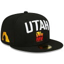 ニューエラ 59FIFTY ユタ ジャズ【2022 NBA CITY EDITION FITTED CAP/BLACK】 NEW ERA UTAH JAZZ 帽...