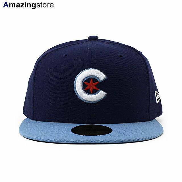 【シティコネクト あす楽】ニューエラ 59FIFTY シカゴ カブス 【2022 MLB CITY CONNECT FITTED CAP/NAVY-SKY BLUE】 NEW ERA CHICAGO CUBS 帽子 キャップ オーセンティック ON-FIELD オンフィールド ネイビー スカイブルー [22_6_5NE]