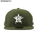 ニューエラ キャップ 59FIFTY ヒューストン アストロズ MLB TEAM BASIC FITTED CAP OLIVE NEW ERA HOUSTON ASTROS 帽子 メンズ レディース 男女兼用 オリーブ /OLIVE COLOR_BOTTOM BIG_SIZE 24_2RE_2_26