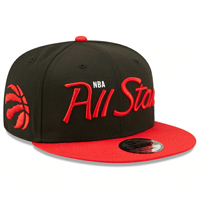 【代引不可】ニューエラ 9FIFTY トロント ラプターズ【2022 NBA ALL-STAR GAME SCRIPT SNAPBACK CAP/BLACK-RED】NEW ERA TORONTO RAPTORS [22_1CLEVELAND NBAオールスター スナップバックキャップ 帽子 ブラック