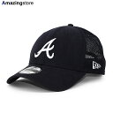 ニューエラ メッシュキャップ 9FORTY アトランタ ブレーブス MLB TRUCKER MESH CAP NAVY NEW ERA ATLANTA BRAVES 帽子 メンズ レディース 男女兼用 ネイビー 24_2RE_24_3RE_0305