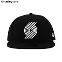 【あす楽】ニューエラ 9FIFTY スナップバック キャップ ポートランド トレイル ブレイザーズ 【NBA TEAM-BASIC SNAPBACK CAP/BLACK-WHITE】 NEW ERA PORTLAND TRAILBLAZERS ブラック ホワイト /BLK 22_4_3NE