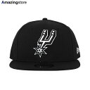 ニューエラ キャップ 9FIFTY サンアントニオ スパーズ NBA TEAM BASIC SNAPBACK CAP BLACK WHITE SAN ANTONIO SPURS 帽子 メンズ レディース 男女兼用 ブラック ホワイト /BLK 24_4RE_0419