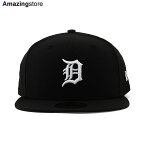 ニューエラ キャップ 59FIFTY デトロイト タイガース MLB TEAM BASIC FITTED CAP BLACK WHITE NEW ERA DETROIT TIGERS 帽子 メンズ レディース 男女兼用 ブラック ホワイト /BLK 24_4RE_0418