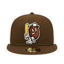 ニューエラ 59FIFTY ポートランド シードッグス 【MILB THEME NIGHT FITTED CAP/BROWN-WHITE】 NEW ERA PO...