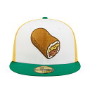 ニューエラ 59FIFTY オマハ ストームチェイサーズ【MILB THEME NIGHT FITTED CAP/WHITE-GOLD-GREEN】 NEW E...