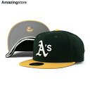 ニューエラ 59FIFTY オークランド アスレチックス  NEW ERA OAKLAND ATHLETICS グリーン ゴールド 