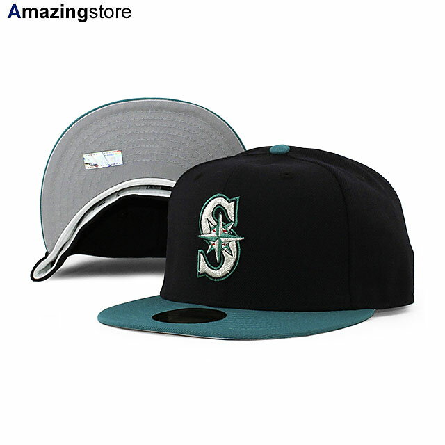 【あす楽】ニューエラ 59FIFTY シアトル マリナーズ 【MLB OLD AUTHENTIC COLOR 2003 HOME FITTED CAP/NAVY-TEAL】 NEW ERA SEATTLE MARINERS ネイビー ティール 22_6_3NE