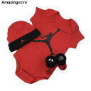 【子供用 あす楽】ジョーダン ブランド ロンパース 【AIR JORDAN JUMPMAN 3-PIECE INFANT CREEPER SET/RED】 JORDAN BRAND レッド [22_4RE_0428]