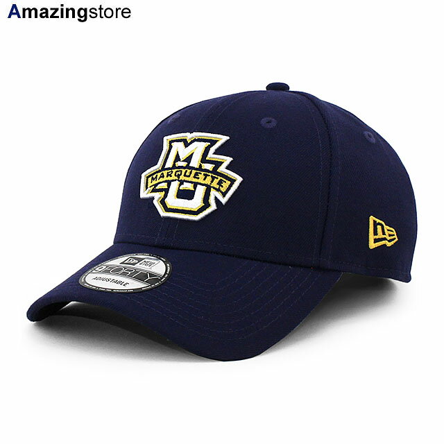 【男女兼用 あす楽】ニューエラ 9FORTY マーケット ゴールデンイーグルス 【NCAA THE LEAGUE ADJUSTABLE CAP/NAVY】 NEW ERA MARQUETTE GOLDEN EAGLES ネイビー [22_7RE_0721]