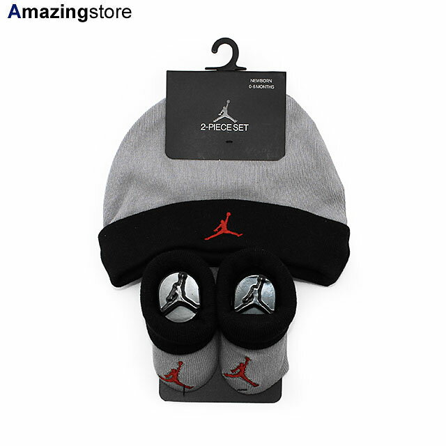 ڻҶѡۥ硼֥ INFANT BASIC JORDAN HAT BOOTIE COMBO 2PIECE SET/GREY-BLACK JORDAN BRAND 졼 ֥å [22_7_2AJ]