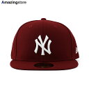 ニューエラ キャップ 59FIFTY ニューヨーク ヤンキース MLB TEAM BASIC FITTED CAP CARDINAL WHITE NEW ERA...