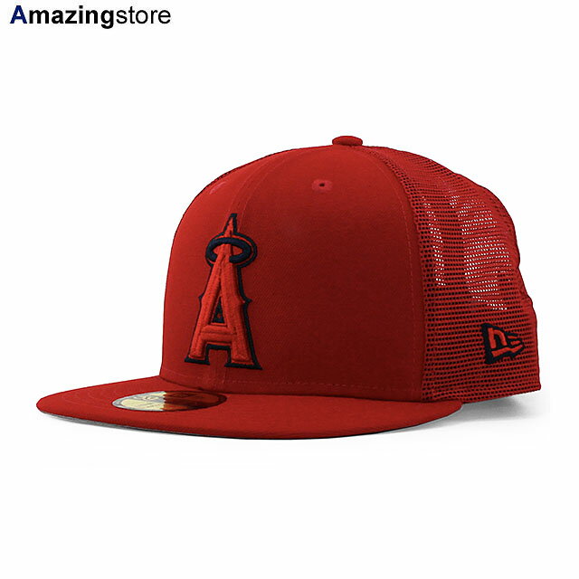 ニューエラ キャップ 59FIFTY ロサンゼルス エンゼルス MLB BATTING PRACTICE TRUCKER FITTED CAP RED NEW ERA LOS ANGELES ANGELS a60228480 帽子 メンズ レディース 男女兼用 帽子 キャップ 練習用 オーセンティック ON-FIELD レッド メッシュキャップ /RED 23_12RE_12_08