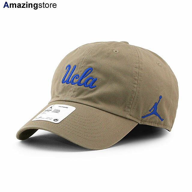 【男女兼用 あす楽】ジョーダンブランド UCLA ブルーインズ 【NCAA HERITAGE 86 LOGO STRAPBACK CAP H86/KHAKI】 JORDAN BRAND UCLA BRUINS カーキ [ 22_8_2NIKE]