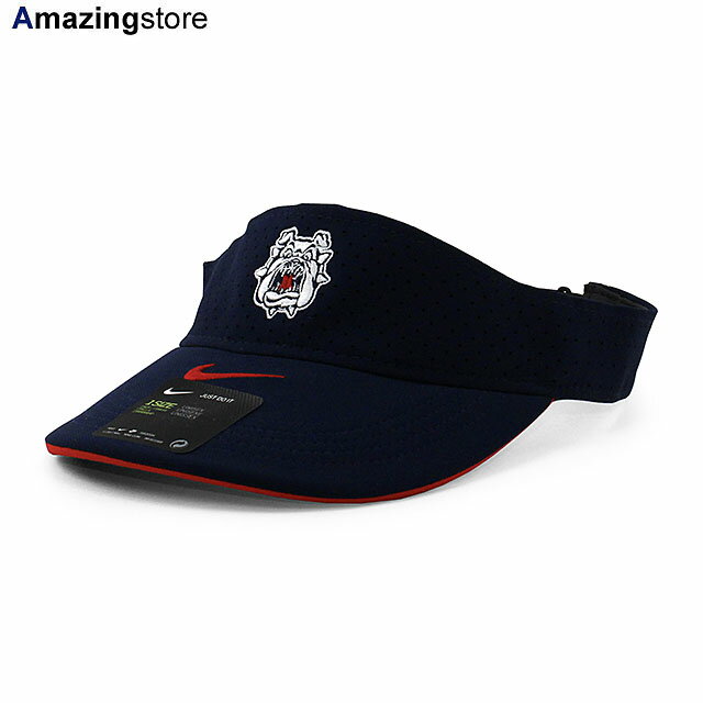 【男女兼用 あす楽】ナイキ サンバイザー ゴンザガ ブルドッグス 【NCAA SIDELINE PERFORMANCE VISOR/NAVY】 NIKE GONZAGA BULLDOGS ネイビー [21_8_2NIKE]