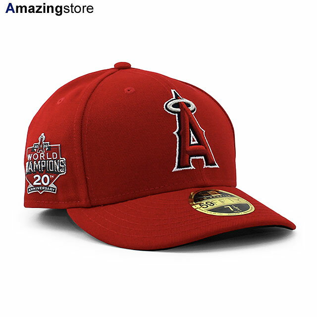 ニューエラ キャップ 59FIFTY ロサンゼルス エンゼルス MLB 2002 MLB WORLD CHAMPIONS 20TH ANNIVERSARY ON-FIELD AUTHENTIC GAME LC LOW CROWN FITTED CAP LP RED NEW ERA LOS ANGELES ANGELS オーセンティック 帽子 レッド /RED BIG_SIZE 23_11RE