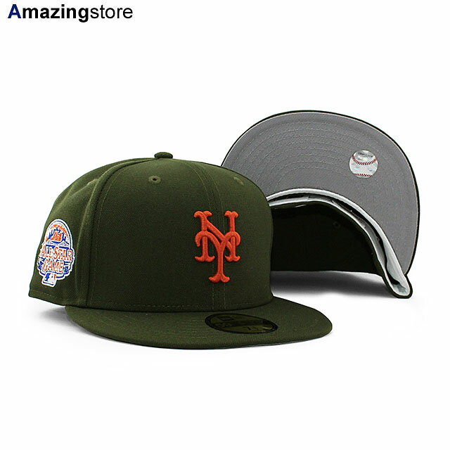 あす楽 ニューエラ キャップ 59FIFTY ニューヨーク メッツ MLB 2013 ALL STAR GAME GREY BOTTOM FITTED CAP RIFLE GREEN NEW ERA NEW YORK METS 帽子 オリーブ グレー /OLIVE COLOR BOTTOM 23_8RE_0828