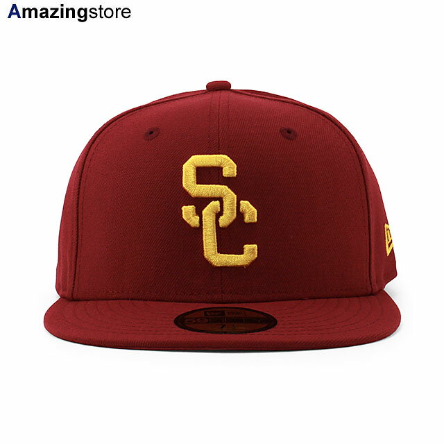 ニューエラ キャップ 59FIFTY サウス カリフォルニア トロージャンズ NCAA TEAM-BASIC FITTED CAP CARDINAL NEW ERA USC TROJANS 帽子 メンズ レディース 男女兼用 カーディナル /BUR 22_9_5NE