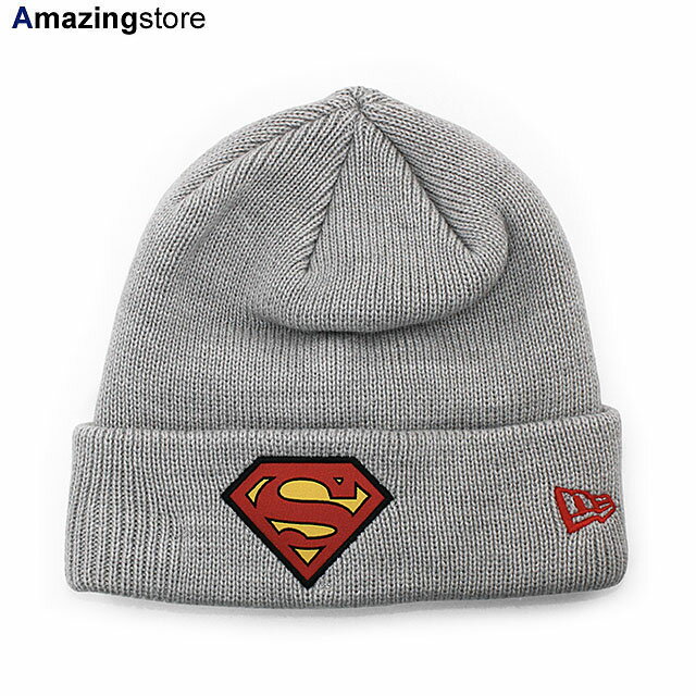 ニューエラ ニット ビーニー DC コミックス スーパーマン LOGO CUFFED KNIT BEANIE GREY NEW ERA DC COMICS SUPERMAN 帽子 メンズ レディース 男女兼用 ニット帽 ニットキャップ グレー /GREY 23_11RE_11_02