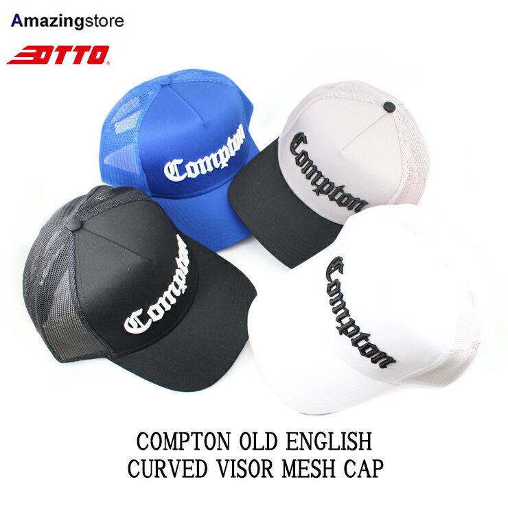 オットー 【あす楽対応】【4色展開】コンプトン 【COMPTON OLD ENGLISH CURVED VISOR MESH CAP】オットー メッシュキャップ OTTO [22_7_NWA LOS ANGELES CALIFORNIA ロサンゼルス カリフォルニア]