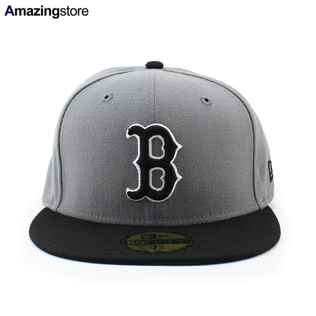 ニューエラ キャップ 59FIFTY ボストン レッドソックス MLB 2T TEAM BASIC FITTED CAP GREY BLACK NEW ERA BOSTON RED SOX 帽子 メンズ レディース グレー ブラック /GREY BIG_SIZE 24_4RE_0418
