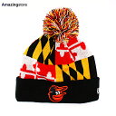 ニューエラ ニットキャップ ビーニー ボルチモア オリオールズ MLB MARYLAND-FLAG POM-POM KNIT BEANIE CAP MULTI ...
