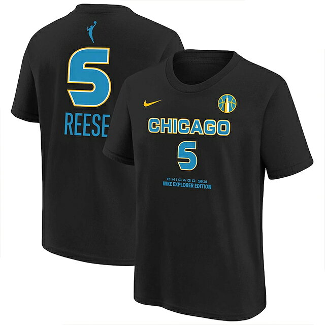 海外取寄 エンジェル・リースモデル ナイキ バスケ シカゴ スカイ WNBA DRAFT NAME&NUMBER T-SHIRT BLACK CHICAGO SKY ANGEL REESE