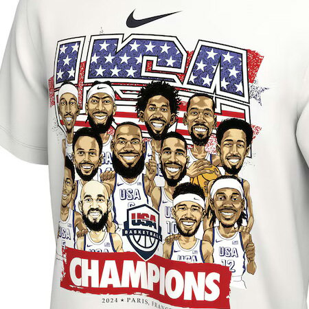 ナイキ Tシャツ バスケ USA代表 Tシャツ 2024 SUMMER OLYMPICS GOLD MEDAL TEAM CA...