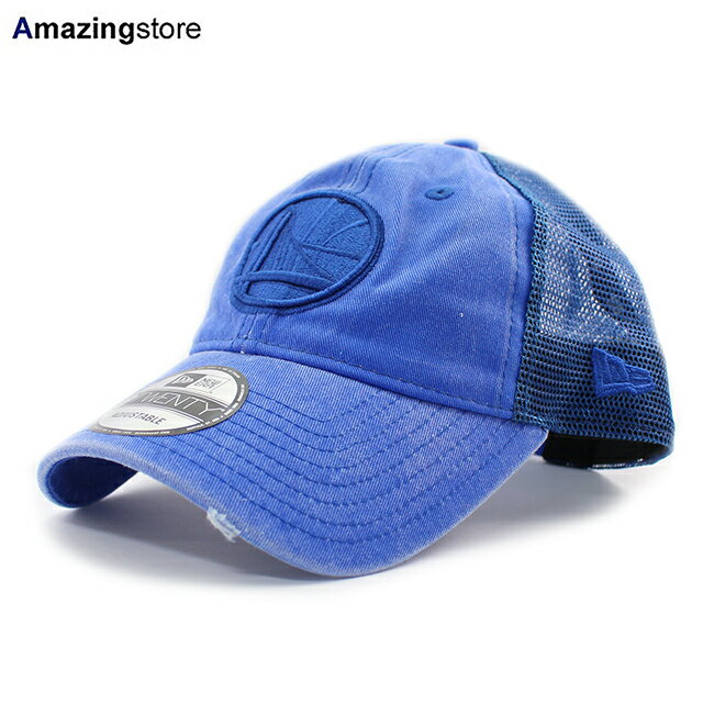 ニューエラ 9TWENTY メッシュキャップ ゴールデンステイト ウォリアーズ NBA TONAL-WASHED TRUCKER MESH CAP ROYAL NEW ERA GOLDEN STATE WARRIORS