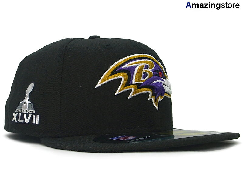 NEW ERA ニューエラ BALTIMORE RAVENS バルティモア レーベンズ 【NFL SUPER BOWL XLVII ONFIELD/BLK】 [ 帽子 ヘッドギア new era cap ニューエラキャップ new eraキャップ neweraキャップ 大きい サイズ メンズ レディース WORK CAP ワークキャップ LA CAP]