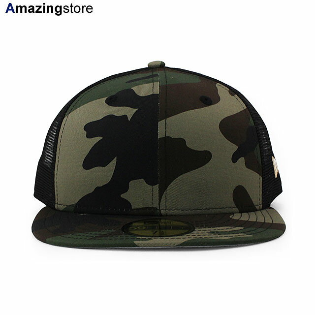 【あす楽対応】ニューエラ メッシュキャップ 59FIFTY 【BLANK MESH-BACK FITTED CAP/CAMO-BLACK】 NEW ERA ベーシック カモ　迷彩 ブラック [BIG_SIZE 20_9_5NE　20_10_1]