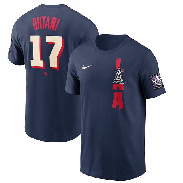 【あす楽 大谷翔平モデル】NIKE Tシャツ ロサンゼルス エンゼルス 【2021 MLB ALL-STAR GAME PLAYER NAME&NUMBER T-SHIRT/NAVY】 ナイキ LOS ANGELES ANGELS ネイビー TEE [21_11RE_1116]