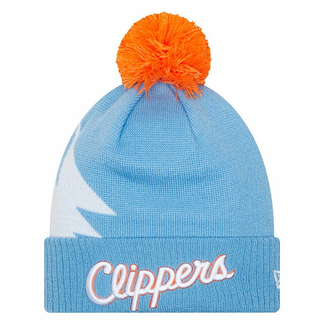 ニューエラ ニット ビーニー ロサンゼルス クリッパーズ 【NBA 2021-22 CITY EDITION POM KNIT BEANIE CAP/SKY BLUE】 NEW ERA LOS ANGELES CLIPPERS スカイブルー 21_11_4 21_11_5 帽子