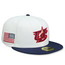ニューエラ キャップ 59FIFTY WBC アメリカ 帽子 2023 WORLD BASEBALL CLASSIC FITTED CAP WHITE NAVY...