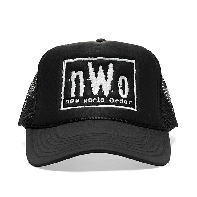 海外取寄 nWo CHALK LINE CAP BLACK WHITE MESH メッシュキャップ プロレス ニューワールドオーダー New World Order 23-11_