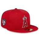 ニューエラ キャップ 海外取寄 59FIFTY ロサンゼルス エンゼルス 2024 MLB SPRING TRANING FITTED CAP RED NEW ERA LOS ANGELES ANGELS