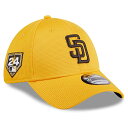 j[G Lbv CO 39THIRTY TfBGS phX 2024 MLB SPRING TRANING FLEX FIT CAP GOLD NEW ERA SAN DIEGO PADRES