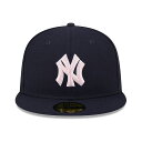 母の日モデル ニューエラ キャップ 海外取寄 59FIFTY ニューヨーク ヤンキース 2024 MLB MOTHERS DAY ON-FIELD FITTED CAP NAVY NEW ERA NEW YORK YANKEES
