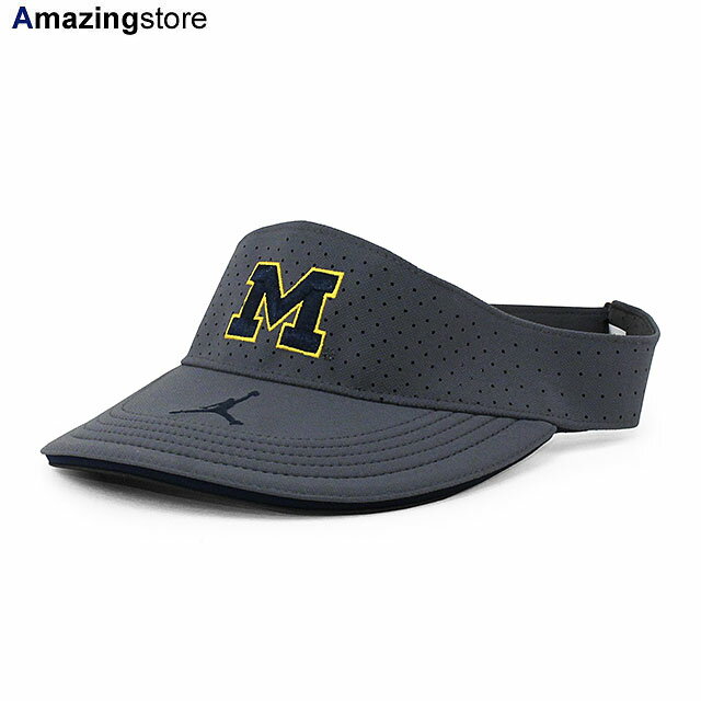 ジョーダンブランド サンバイザー ミシガン ウォルバリンズ NCAA JUMPMAN SIDELINE LOGO VISOR GREY JORDAN BRAND MICHIGAN WOLVERINES カレッジ 大学