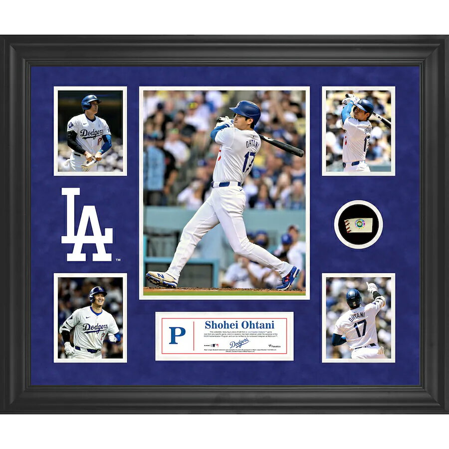 大谷翔平モデル 海外取寄 額入りコラージュフレーム ロサンゼルス ドジャース 5-PHOTO COLLAGE WITH A PIECE OF GAME-USED BALL LOS ANGELES DODGERS