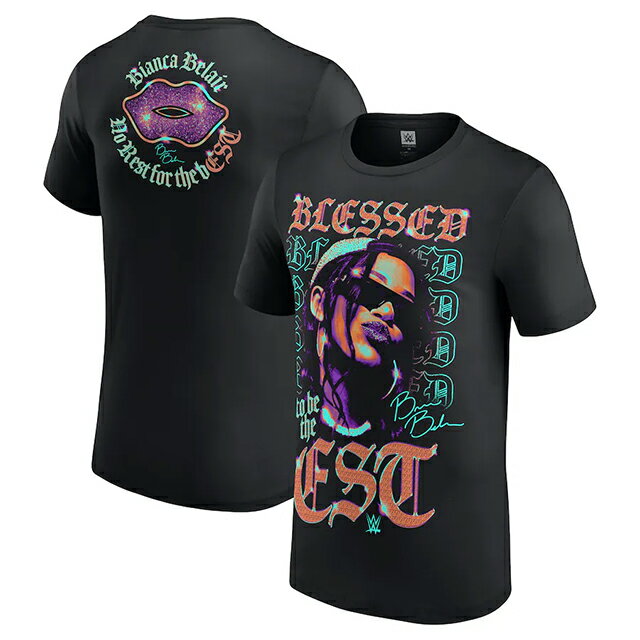 Rakuten - 海外取寄 ビアンカ ベレアモデル WWE AUTHENTIC Tシャツ BLESSED TO BE THE EST T-SHIRT BLACK BIANCA BELAIR uk202762212 レッスルマニア RAW SMACKDOWN プロレス