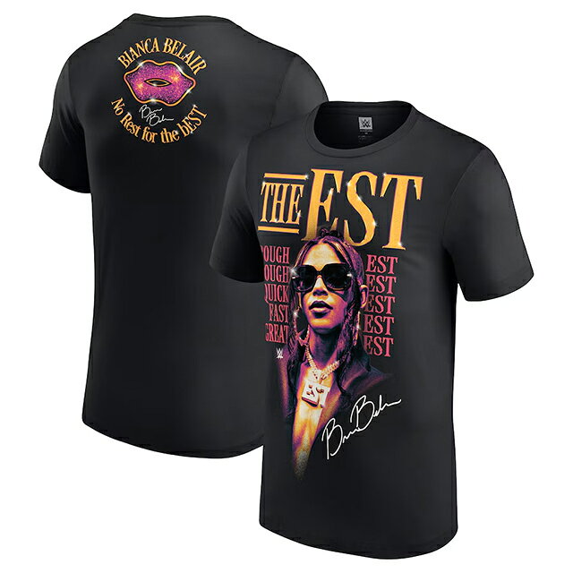 海外取寄 ビアンカ ベレアモデル WWE AUTHENTIC Tシャツ THE EST T-SHIRT BLACK BIANCA BELAIR uk202762211 レッスルマニア RAW SMACKDOWN プロレス