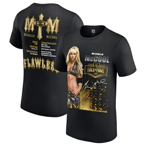 ミシェル マクールモデル WWE殿堂入り記念モデル WWE AUTHENTIC Tシャツ HALL OF FAME CLASS OF 2025 T-SHIRT BLACK MICHELLE McCOOL レッスルマニア RAW SMACKDOWN プロレス